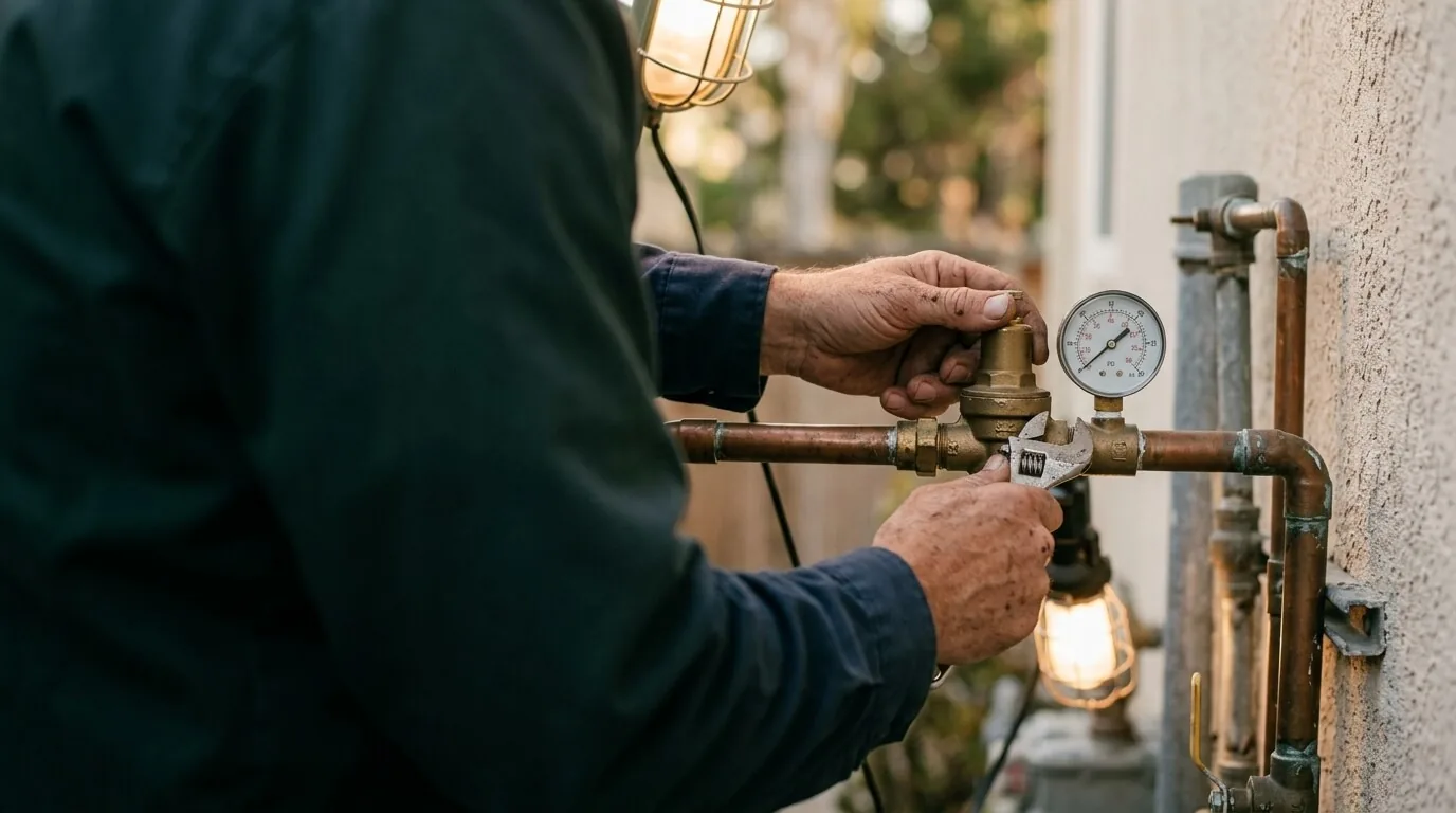 Water pressure regulator repair in Riverside, CA