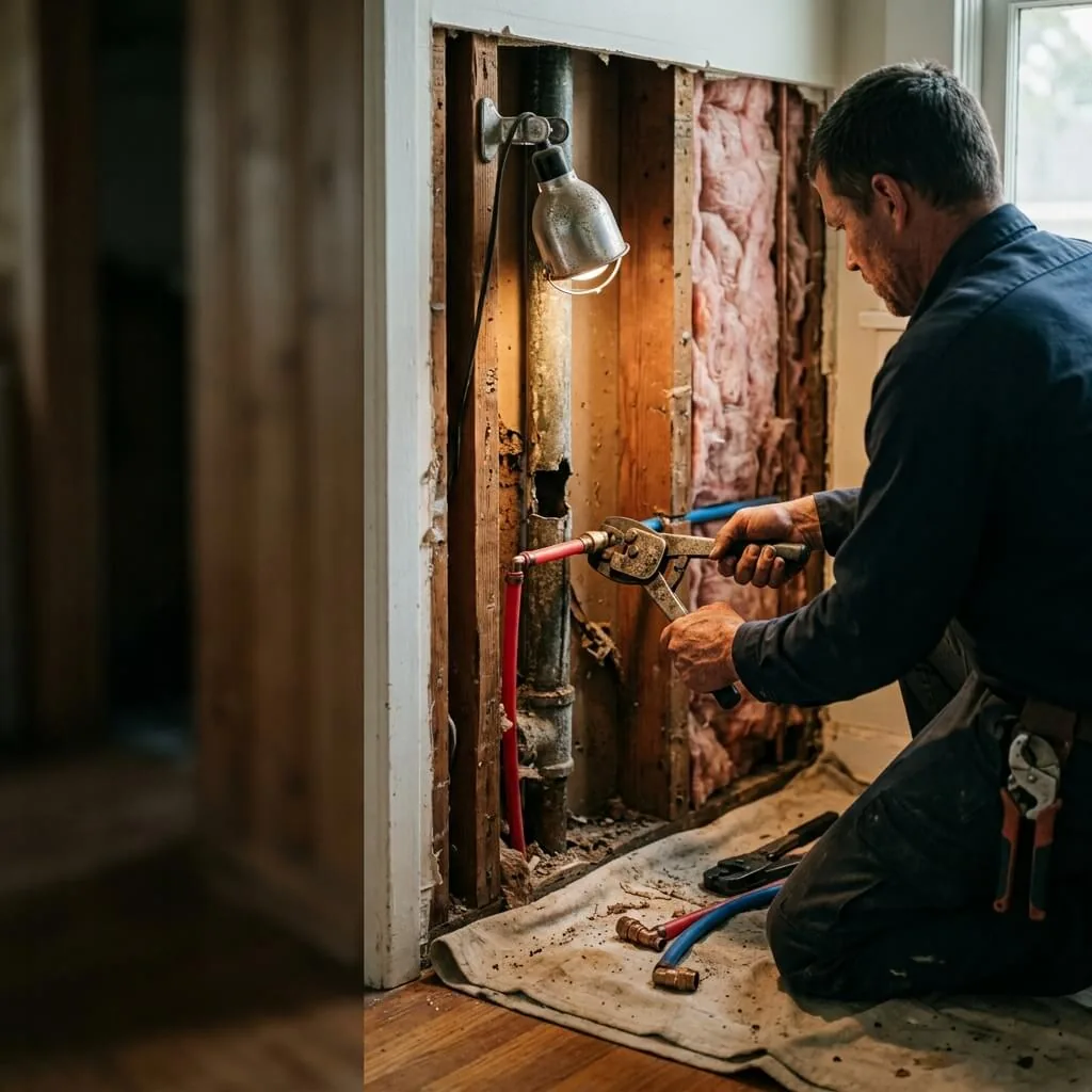 Repiping an older Riverside home